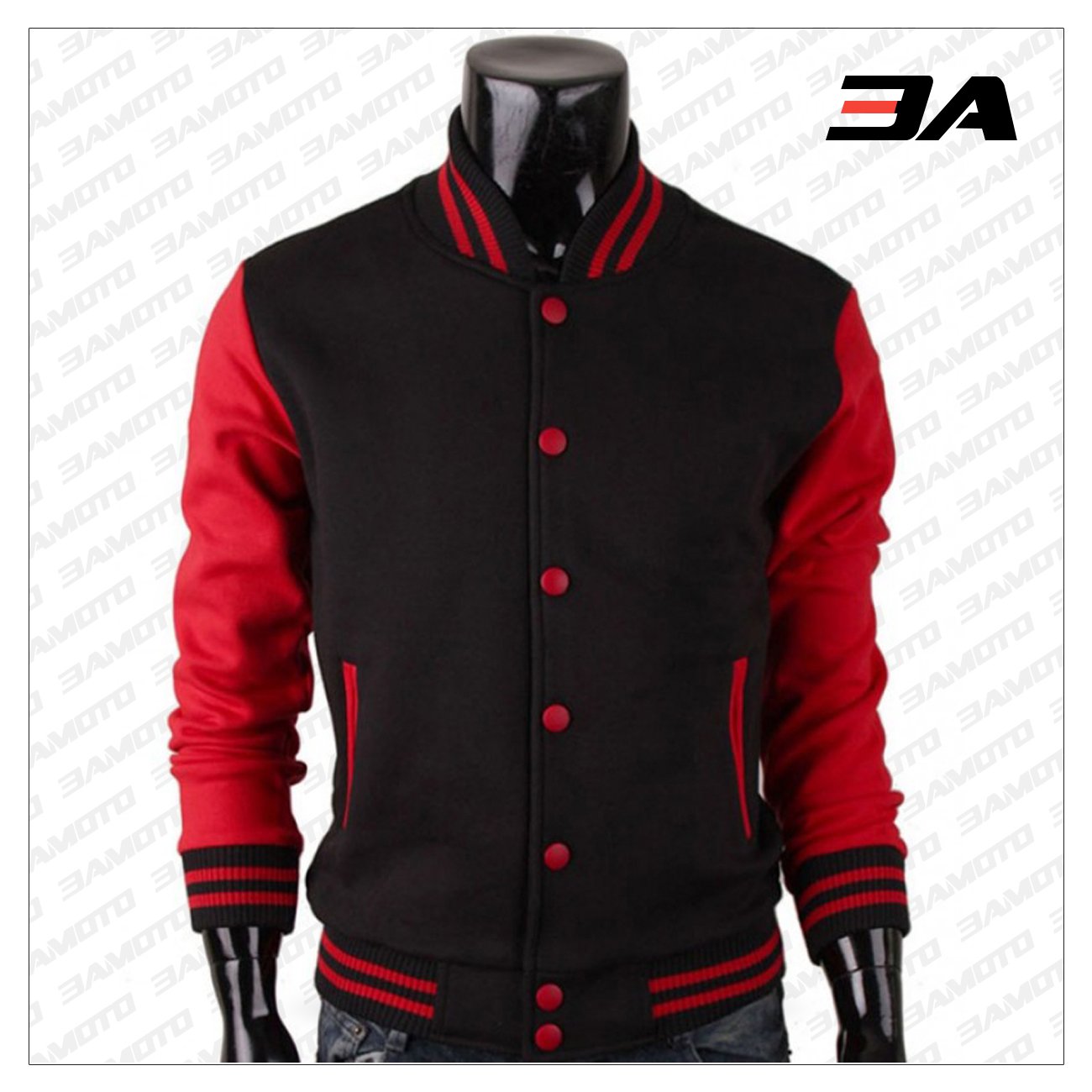 varsity jacket red and black