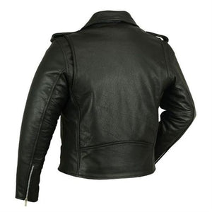 Basic Mens Leather Motorcycle Jacket - 3A MOTO LEATHER