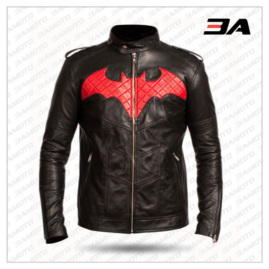 Batman Red and Black Leather Jacket - 3amoto shop