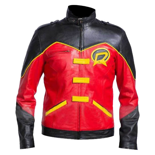 Batman Robin Tim Drake Red & Black Jacket - Fashion Leather Jackets USA - 3AMOTO