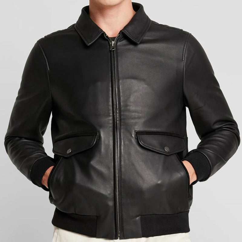 Biker Jacket Men Lambskin Leather Jacket