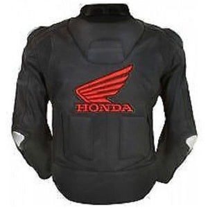 Black Honda Leather Motorcycle Jacket