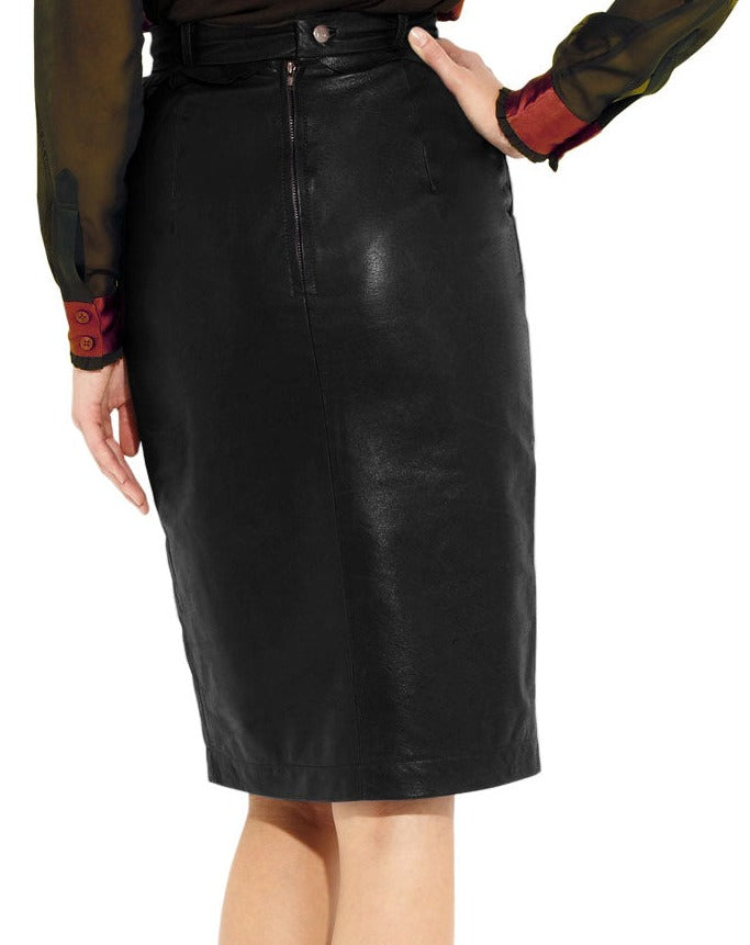 Black Leather Skirt Women