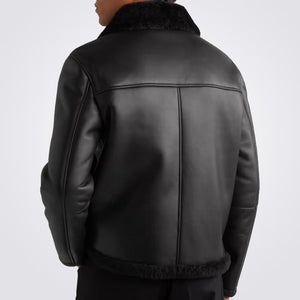 Black Shearling Lined Jacket