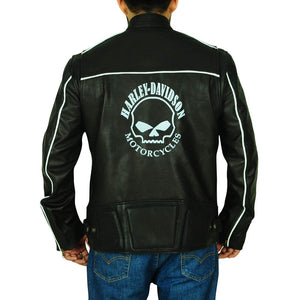 Black skull biker jacket