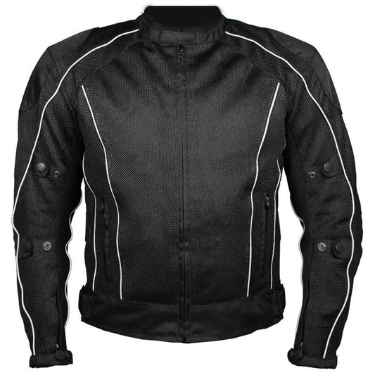 Black Summer Joy Mesh Motorcycle Jacket - Fashion Leather Jackets USA - 3AMOTO