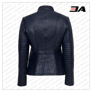 Blue Victory Military Parade Style Real Leather Jacket - 3A MOTO LEATHER
