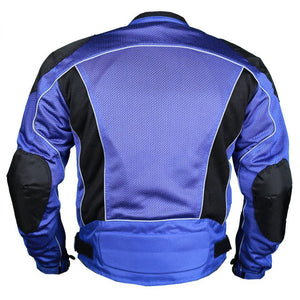 Blue Motorcycle Mesh Jacket