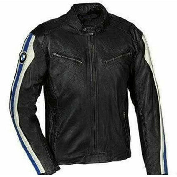 Bmw Black Motorbike Leather Jacket Cowhide Ce Approved