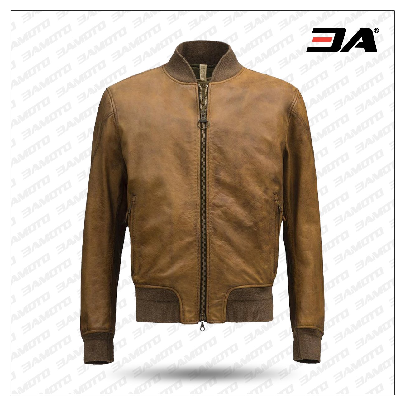 Bomber Brown Fashion Men Leather Jackets - 3A MOTO LEATHER