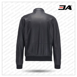 Bomber Jacket in Perforated Leather - 3A MOTO LEATHER