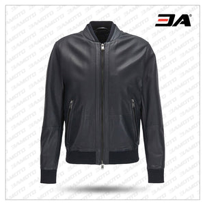 Bomber Jacket in Perforated Leather - 3A MOTO LEATHER