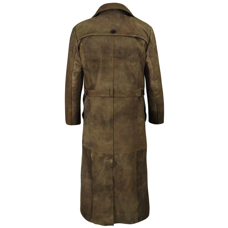 Brown Leather Duster Coat For Men Buy Leather Trench Coat