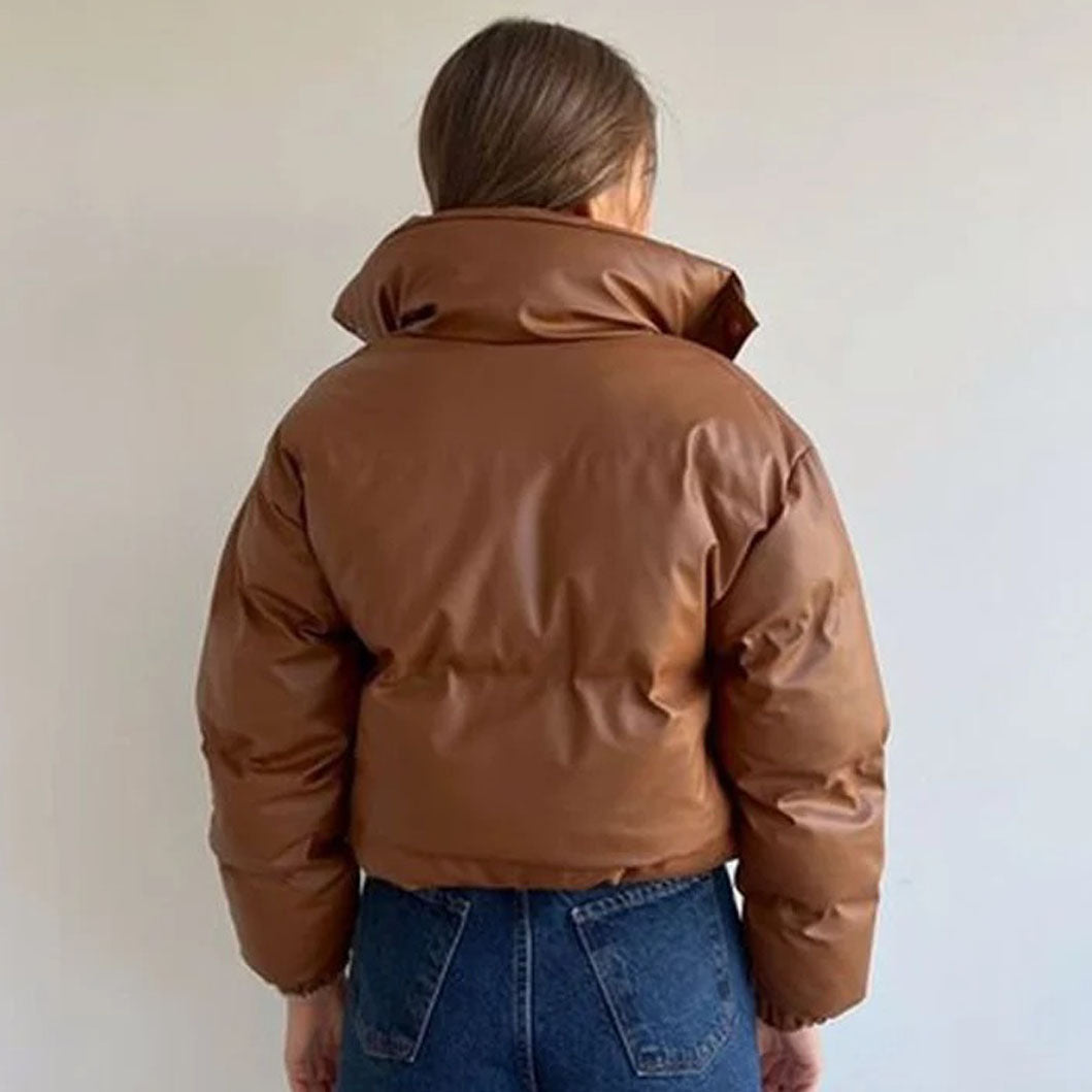 Brown Leather Jacket Womens