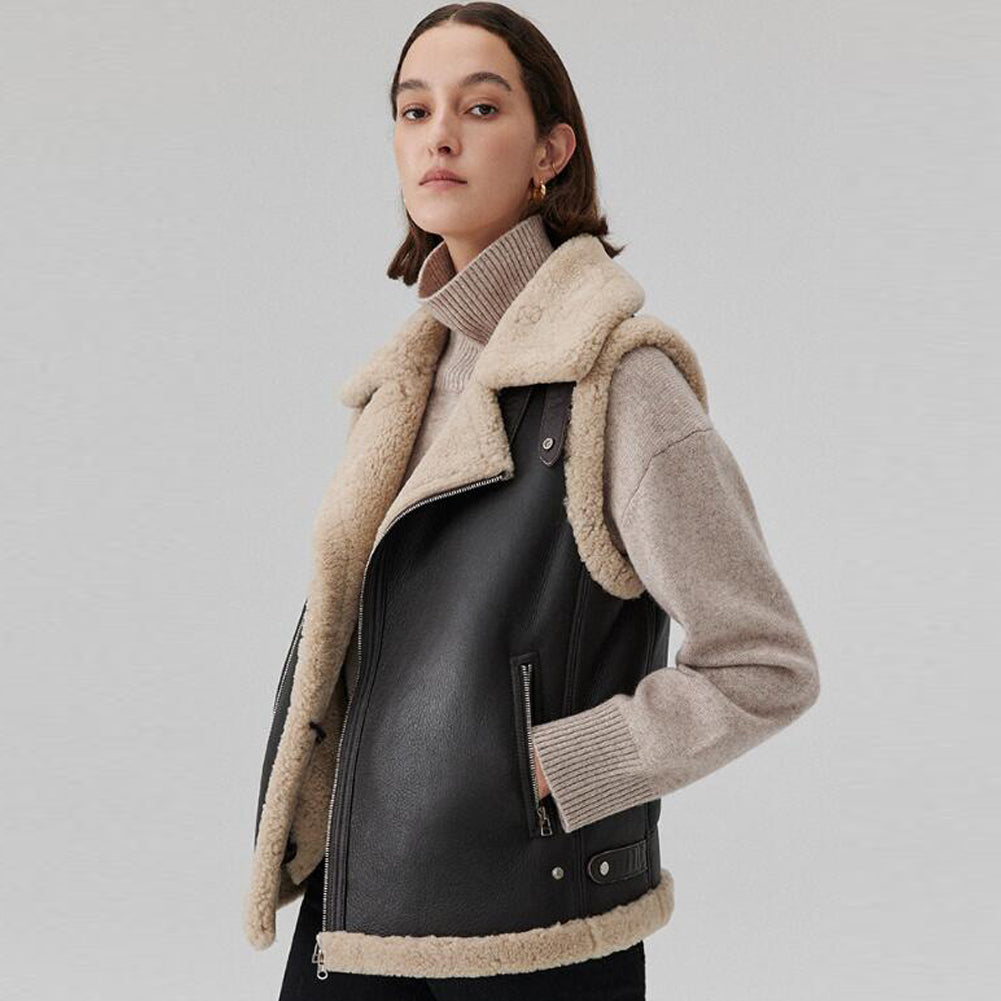 Brown Shearling Vest