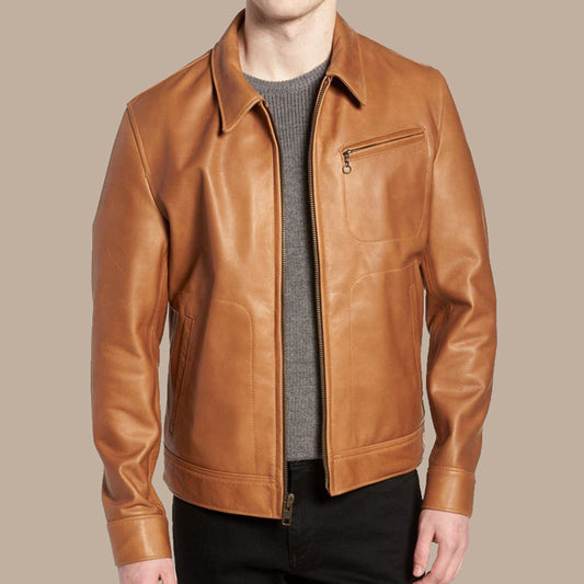 Buttery Stylish Brown Leather Jacket - Fashion Leather Jackets USA - 3AMOTO