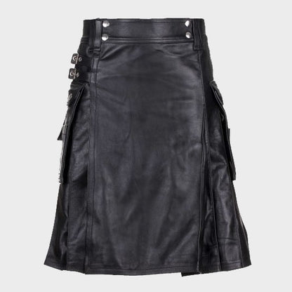 CLASSY AND ELEGANT LEATHER KILT