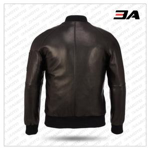Leather Varsity Bomber Jacket for sale