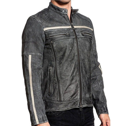 Cafe Racer Leather Jacket