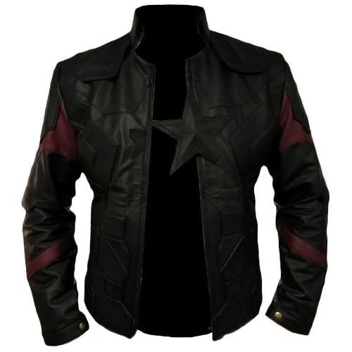 Captain America All Black Genuine Leather Jacket - 3amoto shop