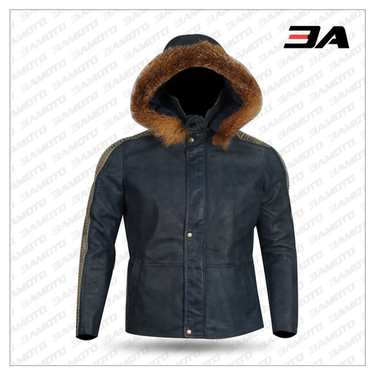 Captain Cassian Andor Parka Jacket Leather Rogue One - Fashion Leather Jackets USA - 3AMOTO