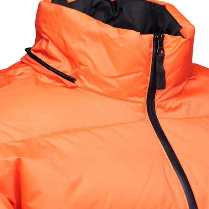 Mens Hooded Orange Puffer Jacket