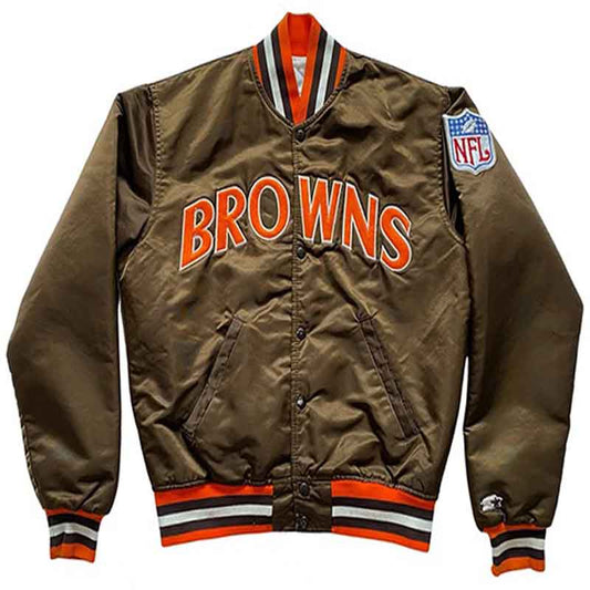 Cleveland Browns Satin Bomber Jacket - 3amoto shop