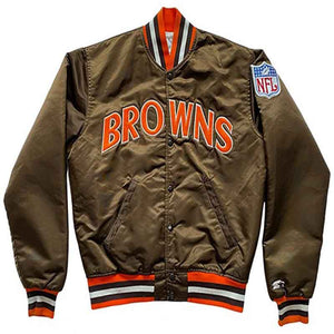 Cleveland Browns Satin Bomber Jacket
