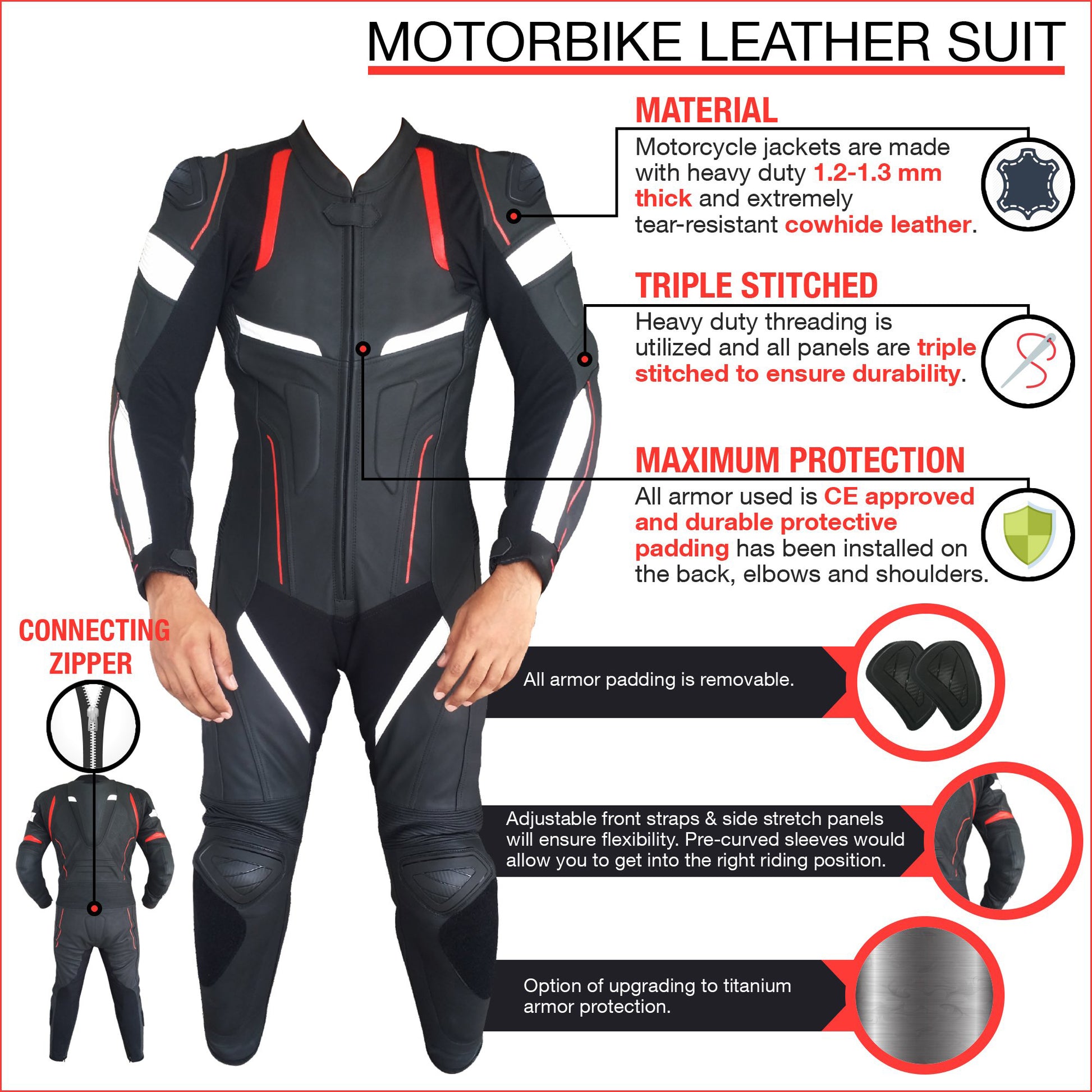 Custom Motorcycle Leather Racing Suit from 3amoto