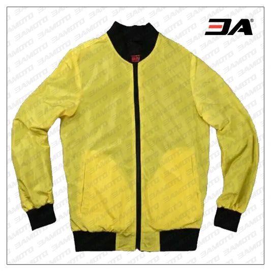 Cyberpunk 2077 Yellow Cotton Gaming Jacket - Fashion Leather Jackets USA - 3AMOTO