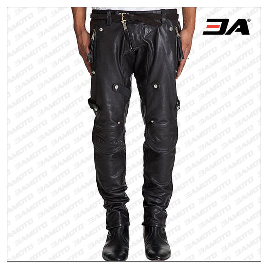 Distinctively Unique Leather Pant For Men - 3amoto shop