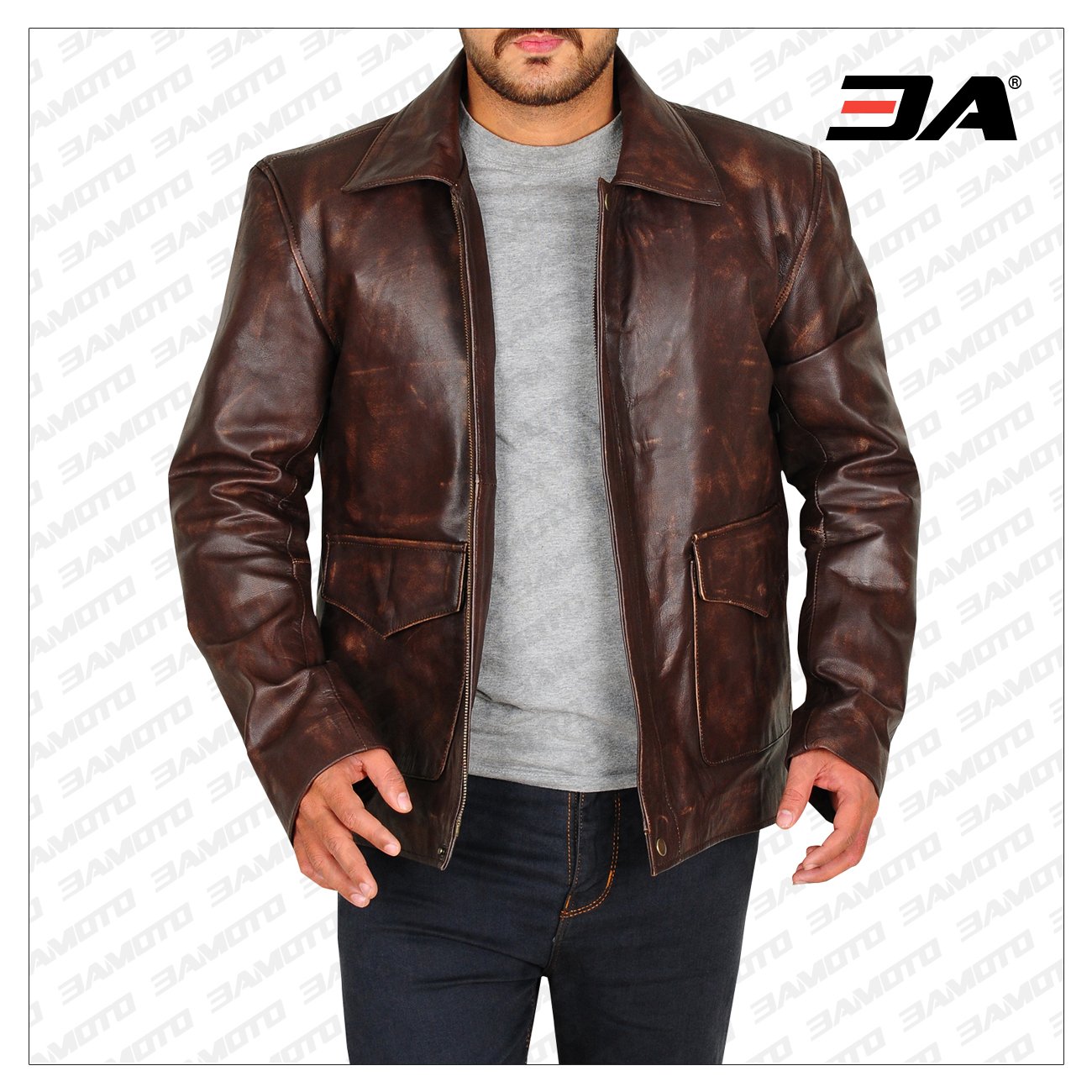 Brown Leather Jacket for sale