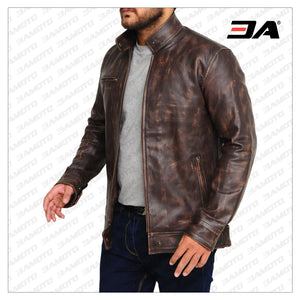 BROWN LEATHER JACKET FOR SALE