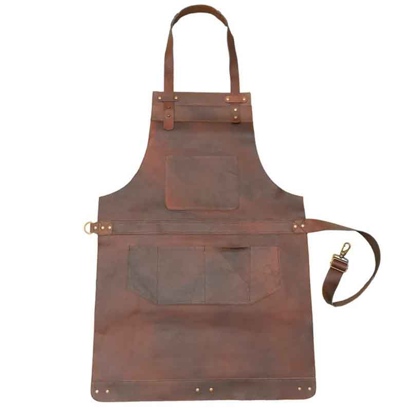 Dark Brown Full Grain Leather Apron