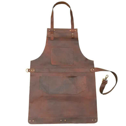 Dark Brown Full Grain Leather Apron