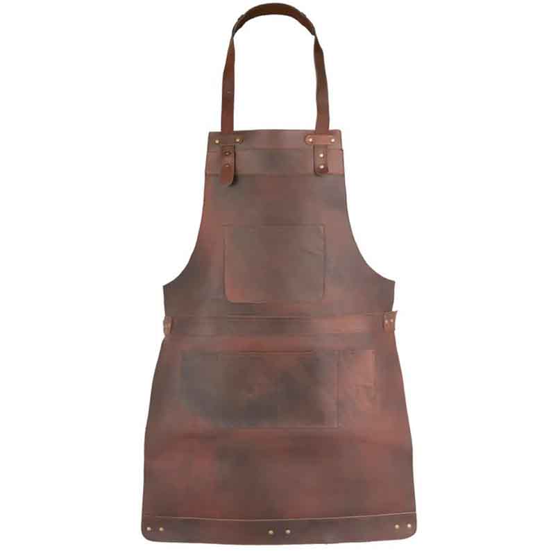 Dark Brown Full Grain Leather Apron