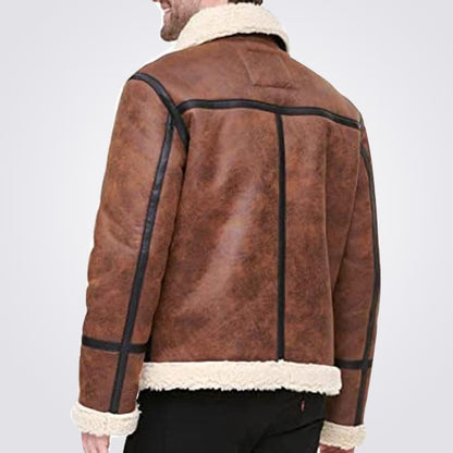 Faux Shearling Aviator Jacket