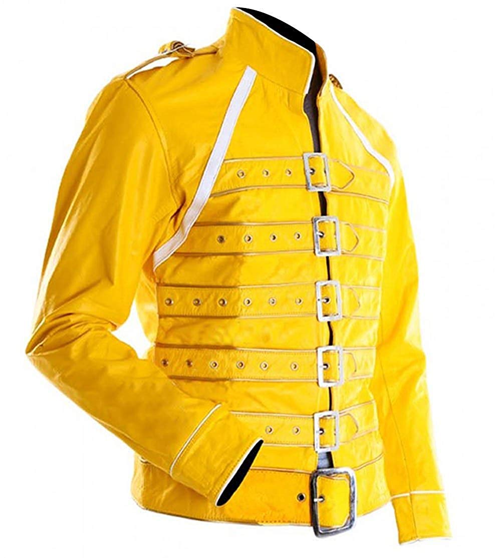 Freddie Mercury Yellow Jacket  Freddie Mercury Yellow Leather Jacket