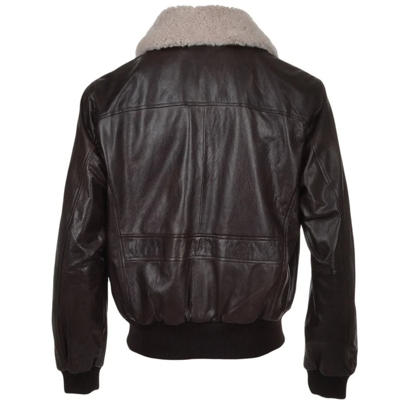 Genuine Leather Bomber Jacket