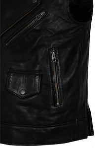 Genuine Leather Mens Vest