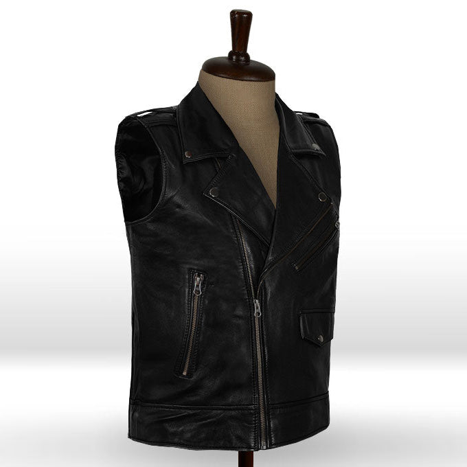 Genuine Leather Motorcycle Vest