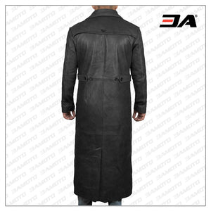 Genuine Leather Long Coat