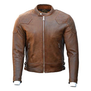 Goldtop 76 Armoured Leather Jacket – Brown