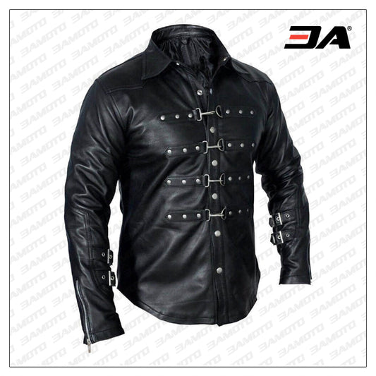 Handmade Men Genuine Leather Shirt - 3amoto shop