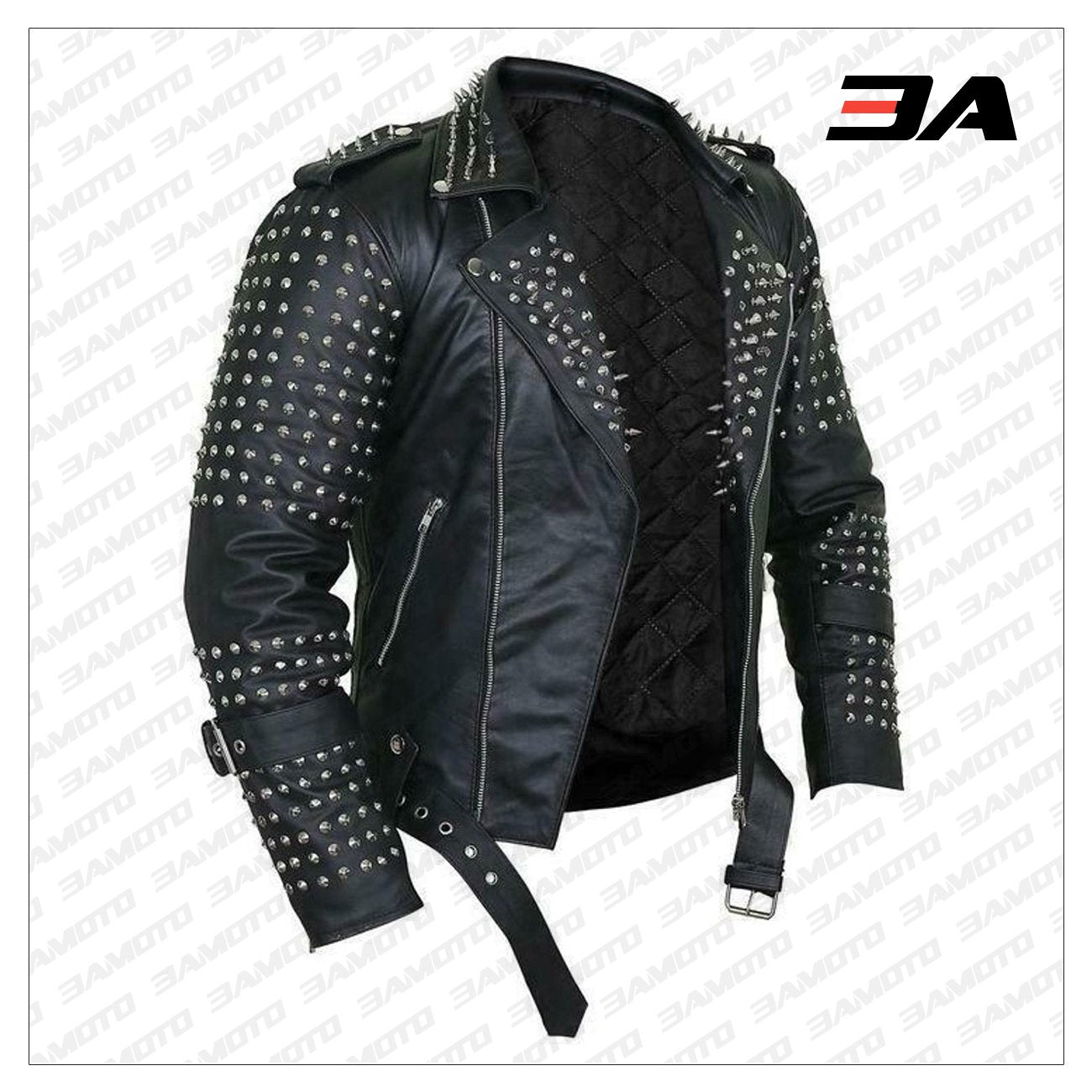 Moto Stlye Leather Jacket Handmade Real Fashion Leather Biker 