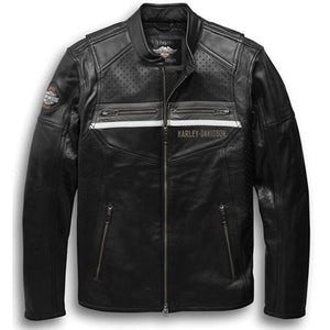 Harley Davidson Mens Llano Perforated Leather Jacket