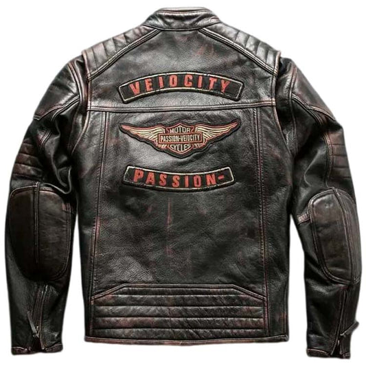 Harley Davidson Passion Velocity Distressed Leather Jacket - 3amoto shop