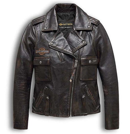 Harley Leather Jacket for Womens - Fashion Leather Jackets USA - 3AMOTO