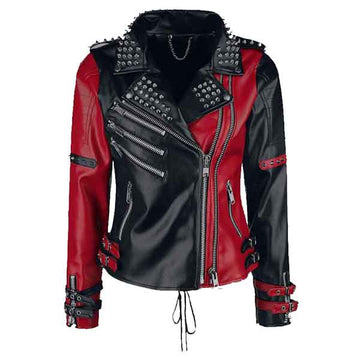 Red Leather Jacket Womens - Buy Leather Jacket Outfit Sale 30% OFF