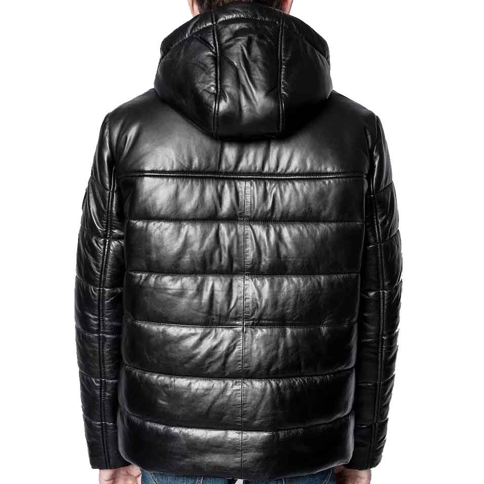 MEN V BOMBER- NAVY BLUE (OFF WHITE FUR) – DaRucci Leather